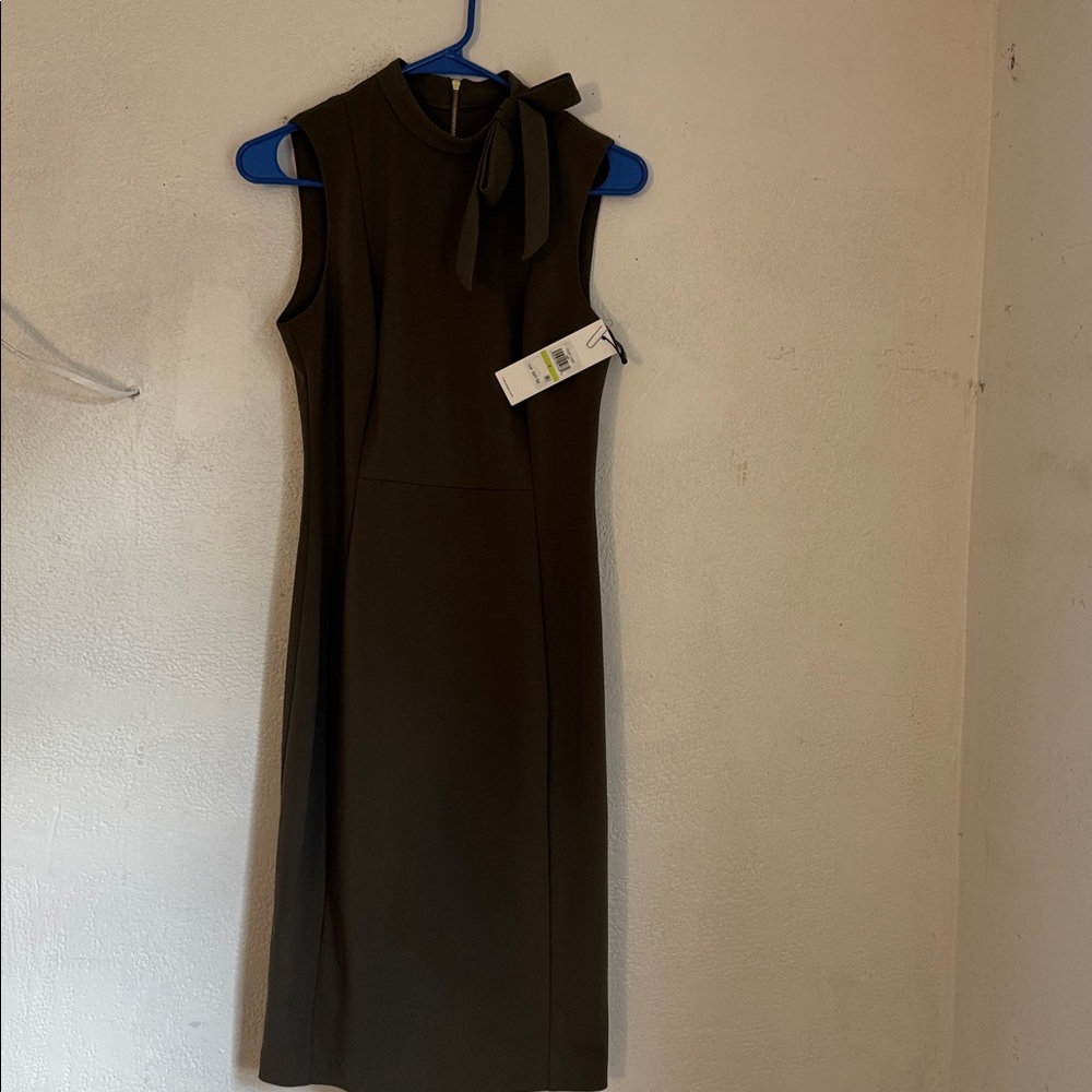 Calvin Klein green olive or dark green dress size 4 - Picture 2 of 16